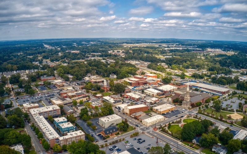 Aerial of Lawrenceville, Georgia